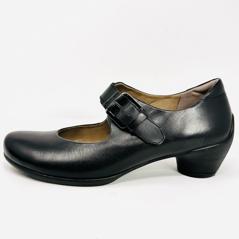Ecco Sandals Women’s Mary Jane Black Leather - Picture 9 of 14